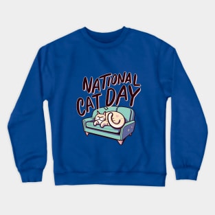 National Cat Day – October 29 Crewneck Sweatshirt